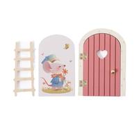 Fairy Garden Door - Hecho a mano Tiny, Wood Cottage, Mini Entryway | mágico para Acción de Gracias, Navidad, Regalo de Cumpleaños, Escritorio de Trabajo, Sala de estar, Decoración del Hogar