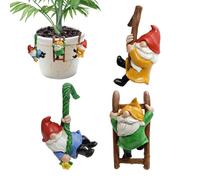 Fairy Garden Gnomes - Garden Elf GNOME Christmas Ornaments - Gardens Elf GNOME Christmas Ornaments Elff Tree Climbing Gnomes Sculpture Gardenn Dwarf Ornamentss