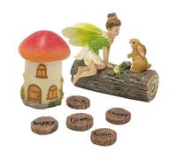 Fairy Garden House Kit, Mushroom Miniature Figurines, Compact Size for Outdoor Decor, Whimsical Accessory Detail, Fairy House Feature, Home Utility for Kids Pretend Play Garden Holiday Decoration