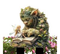 Fairy Garden Stake - Magic 2D Acrílico Árbol Exterior para Mini Jardín | Cuña decorativa para césped, maceta, terraza, jardín en miniatura, balcón, decoración mágica duradera