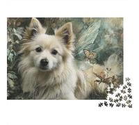 Fairy Garden with Cute Dog Puzzle Imposible,desafío para Adultos Entretenimiento Creativo 1000 Piezas Obra De Arte De Juego De para Adultos, Regalos A Partir De 14 Años 38x26cm/1000pcs