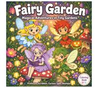 Fairy Gardens: Magical Adventures in Tiny Gardens: Whimsical fairy scenes, tiny garden designs, and magical creatures for kids to colour and enjoy (Professor Scribbles Wonder Canvas Adventures)