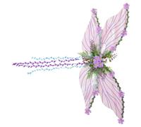 Fairy Girls: alas de mariposas florales 3D para mujeres y niños, fiestas mágicas de accesorios de vestuario espumosos, cómoda herramienta de correas elásticas para el rendimiento, festival, cosplay y