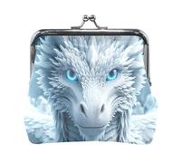 Fairy Green Kiss Lock - Monedero para parejas, 4.5 pulgadas de largo x 4.1 pulgadas de alto, Dragón blanco, one size, Dragón blanco