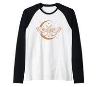 Fairy Grunge Moth Skull Fairycore Boho Vintage Camiseta Manga Raglan