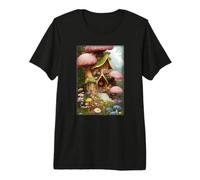Fairy House Alegre Feeling Cozy Mushroom Uncanny Art Camiseta Premium