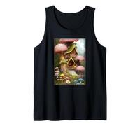 Fairy House Alegre Feeling Cozy Mushroom Uncanny Art Camiseta sin Mangas