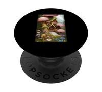 Fairy House Alegre Feeling Cozy Mushroom Uncanny Art PopSockets PopGrip Adhesivo