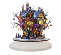 Fairy House Decor - 2D Flat Butterfly Houses, Waterproof Tabletop Decorative Desktop Ornaments, Miniature Fairy Garden Decoration, Desk Signs Accent Piece | Bathroom Restroom Decor for Tabletop