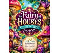 Fairy Houses Coloring Book for Adults: 50 Enchanted Mushroom Homes, Cozy Treehouses & Magical Fantasy Cottages for Stress Relief, Anxiety Relief, Relaxation & Creative Escape