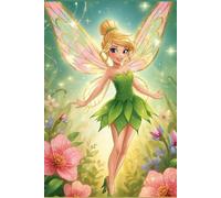 Fairy in Enchanted Garden, Writing Journal for Girls, Notebook with Lines, 80 Pages, (6inx9in) Floral Diary - Softcover