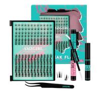 Fairy Lash Clusters Kit 144PCS Manga Kit Estensione Ciglia Kit DIY Kit Estensione Ciglia con Legatura e Sigillazione Ciglia, Rimozione Colla Ciglia e Applicatori Ciglia ((Bianco)