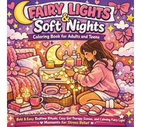 Fairy Lights & Soft Nights: Cozy Girl Coloring Book: 50 Whimsical Hygge-Inspired Illustrations for Women & Teens | Stress-Relief Self-Care Art