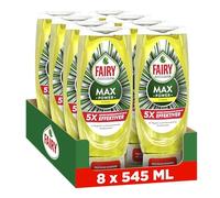 Fairy Max Power - Lavavajillas de limón, 545 ml, limpieza fácil y sin esfuerzo, incluso en las ollas y sartenes más grasas.
