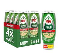 Fairy, Maxi Poder Lavavajillas Liquido a Mano, 3,5 L (8 x 440 ml), Con Poder Antigrasa, Limpieza Facil Platos, Ollas Y Sartenes Mas Grasientas