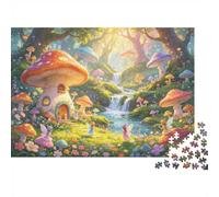 Fairy Mushroom 1000 Piezas Puzzle Recyclable Enchanted Wood Puzzles for Personas Mayores Family Gaming Time Props Alivia la Demencia Senil Great Regalo 70x50cm/1000pcs