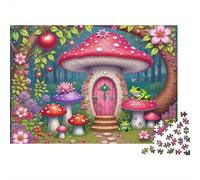 Fairy Mushroom House_1 Set Rompecabezas 1000 Piezas Cartón Premium para Adultos, Desafío Educativo, Regalo Divertido, Gran Idea para Fiestas De Cumpleaños 70x50cm/1000pcs