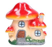 Fairy Mushroom House Figurine | Composite Garden Decor for