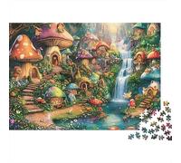 Fairy Mushroom Village_2 Rompecabezas De 1000 Piezas Cartón Grueso para Niños, Relajación Mental, Diversión En Descanso De Oficina, Más Vendido para Familias 70x50cm/1000pcs