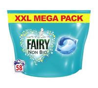Fairy Non Bio PODS® - Cápsulas líquidas de lavado, para pieles sensibles, 58 lavados