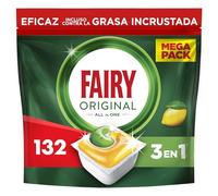 Fairy Original Cápsulas Lavavajillas Para Máquina Limón, 132 Cápsulas | Acción De Limpieza A La Primera Sin Necesidad De Volver A Lavar Eficaz En El 100 % De La Grasa Brillo Impecable Sin Residuos