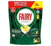 Fairy Pastillas todo en uno para lavavajillas, limón, 45 tabletas, eficaces incluso en grasa seca