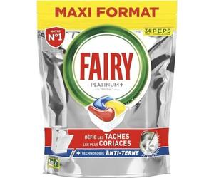 Fairy Platino - Pastillas para Lavavajillas All-In-One 100 Cápsulas Limón Detergente en Paquete de Ahorro