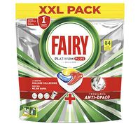 Fairy Platinum - Detergente en pastillas para lavavajillas Plus, abrillantador, 84 cápsulas, limón, con acción abrillantadora