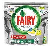Fairy Platinum Detergente para lavavajillas, limón, 25 tabletas