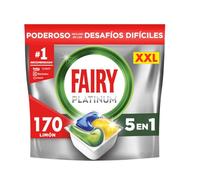 Fairy Platinum Limón, Cápsulas De Lavavajillas Todo En Uno, 170 Cápsulas, Para Los Restos Más Difíciles, Limpia Incluso La Grasa De Los Filtros