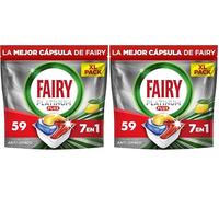 Fairy Platinum Plus Cápsulas De Lavavajillas Todo En Uno Limón, 59 Cápsulas, El embalaje puede variar (Paquete de 2)