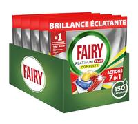Fairy Platinum Plus Cápsulas Lavavajillas Para Máquina Limón, 5x30 Cápsulas