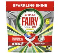 Fairy Platinum Plus Limón Cápsulas De Lavavajillas Todo En Uno, 150 Cápsulas, Nuestra Mejor Limpieza Que Deja Los Platos Como Nuevos, Elimina La Falta De Brillo Y Evita La Cal