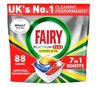 Fairy Platinum Plus - Pastillas todo en uno para lavavajillas, limón, 88 tabletas, nuestra mejor limpieza para una limpieza como nueva, elimina la opacidad y evita la cal
