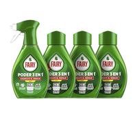 Fairy Poder Sin Remojo Limón Spray, Pre-Tratamiento Para Vajilla Y Cocina, Eficaz Con El 100% De La Grasa, Desengrasante, Limpieza Rápida Sin Esfuerzo, Spray y Recarga 1000ml + 2 x Recarga (2 x 500ml)