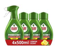 Fairy Poder Sin Remojo Limón Spray Recambio, Vajilla y Cocina, Antigrasa, 2000ml, Paquete de 4