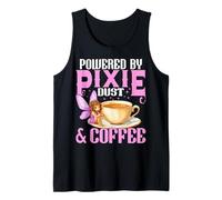 Fairy Powered by Pixie Dust and Coffee para Mujer Fairy Camiseta sin Mangas