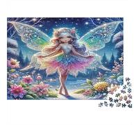Fairy Princess Adulto Puzzles 1000 Pieza Material Reciclable Mariposa Fairy Puzzle para Adultos Puzzle Game Props Interesante Juego Familiar Regalo para Mujeres 70x50cm/1000pcs