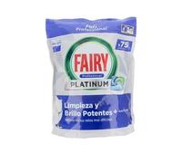 Fairy Professional Platinum Caps para lavavajillas, 75 lavados, limpieza potente y brillo también para desafíos sobre grasa obstinada, conforme HACCP