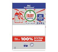 Fairy Professional Platinum Líquido Lavavajillas 4 l, Limpia Hasta 55,000 Platos, Implacable Con El 100% De La Grasa Quemada De Las Cocinas Profesionales, Con Certificado HACCP