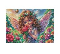 Fairy Rose Garden Puzzles 300 Piezas Construir DIY 3D Tiempo Feliz Rompecabezas para Adultos Maquetas Educativas Aliviar Estrés Estera Portátil 300 PCS