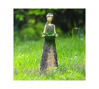 Fairy Statuary Bird Feeder Resin Ornament Feeding House Type Bird Feeder Home Gardening Bird Feeder