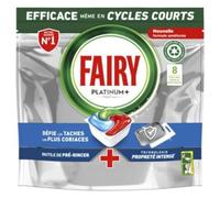 FAIRY Tabletas Lavavajillas Original Platinium Plus Todo en 1 - El paquete de 8 cápsulas