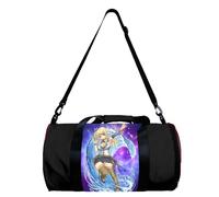 Fairy Tail Barrel - Bolsa de deporte con diseño de anime Natsu Dragneel Lucy Heartfilia, bolsa de viaje para viajes, deportes, camping, yoga, natación, bolsa redonda plegable con correa para el hombro