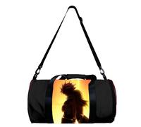 FAIRY TAIL - Bolsa de deporte con diseño de anime Natsu Dragneel Lucy Heartfilia, bolsa de gimnasio, bolsa de viaje, deportes, camping, yoga, natación, bolsa redonda plegable con correa para el hombro