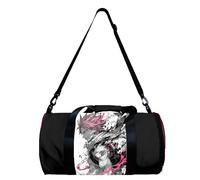 FAIRY TAIL - Bolsa de deporte con diseño de anime Natsu Dragneel Lucy Heartfilia, bolsa de gimnasio, bolsa de viaje, deportes, camping, yoga, natación, bolsa redonda plegable con correa para el hombro