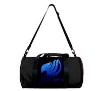 FAIRY TAIL - Bolsa de deporte con diseño de anime Natsu Dragneel Lucy Heartfilia, bolsa de gimnasio, bolsa de viaje, deportes, camping, yoga, natación, bolsa redonda plegable con correa para el hombro