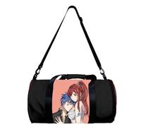 FAIRY TAIL - Bolsa de deporte con diseño de anime Natsu Dragneel Lucy Heartfilia, bolsa de gimnasio, bolsa de viaje, deportes, camping, yoga, natación, bolsa redonda plegable con correa para el hombro