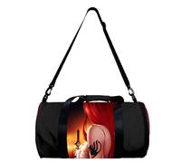 FAIRY TAIL - Bolsa de deporte con diseño de anime Natsu Dragneel Lucy Heartfilia, bolsa de gimnasio, bolsa de viaje, deportes, camping, yoga, natación, bolsa redonda plegable con correa para el hombro