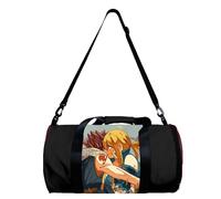 FAIRY TAIL - Bolsa de deporte con diseño de anime Natsu Dragneel Lucy Heartfilia, bolsa de gimnasio, bolsa de viaje, deportes, camping, yoga, natación, bolsa redonda plegable con correa para el hombro